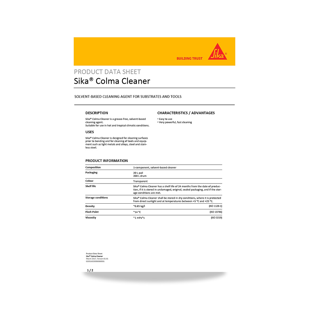 صورة منتج مسامير وبراغي وفيشر وخوابير سيكا (Sika) موديل Sika Colma Cleaner - كود الصنف reemco-2027-1444188 - ماركة يباع من خلال reemco - توريد وتصوير حصري لشركة ريمكو القابضة السعودية