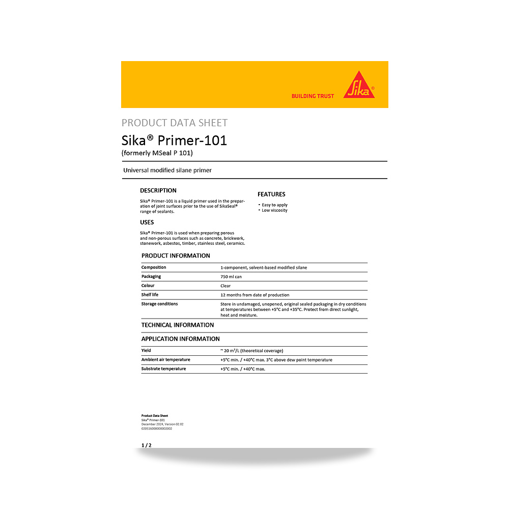 صورة منتج دهان أساس (برايمر) تأسيس وحماية للأسطح سيكا (Sika) موديل Sika Primer-101 - كود الصنف reemco-2027-1444191 - ماركة يباع من خلال reemco - توريد وتصوير حصري لشركة ريمكو القابضة السعودية