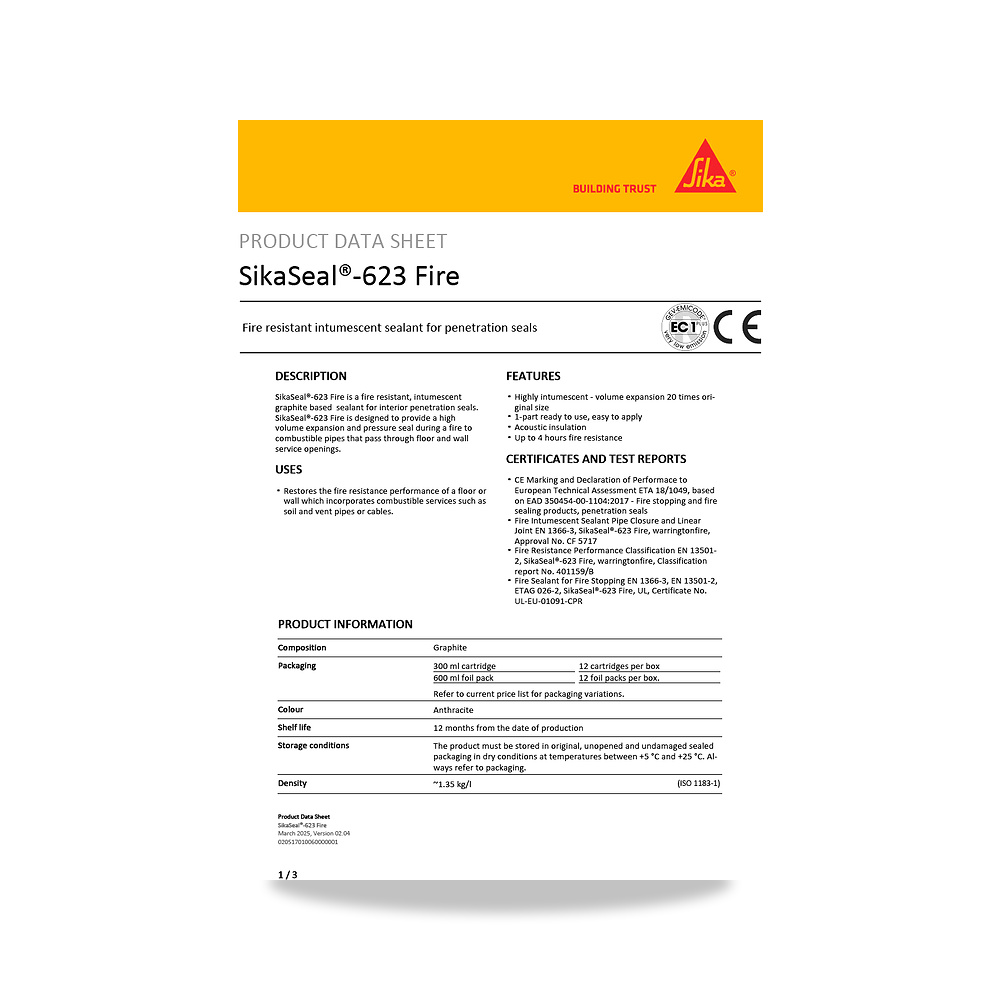 صورة منتج مسامير وبراغي وفيشر وخوابير سيكا (Sika) موديل SikaSeal-623 Fire - كود الصنف reemco-2027-1444196 - ماركة يباع من خلال reemco - توريد وتصوير حصري لشركة ريمكو القابضة السعودية