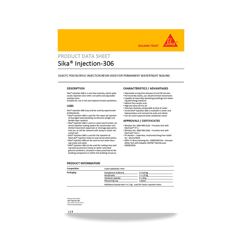 صورة منتج عازل مائي وحماية للأسطح والخرسانة والأساسات سيكا (Sika) موديل Sika Injection-306 - كود الصنف reemco-2027-1444228 - ماركة يباع من خلال reemco - توريد وتصوير حصري لشركة ريمكو القابضة السعودية