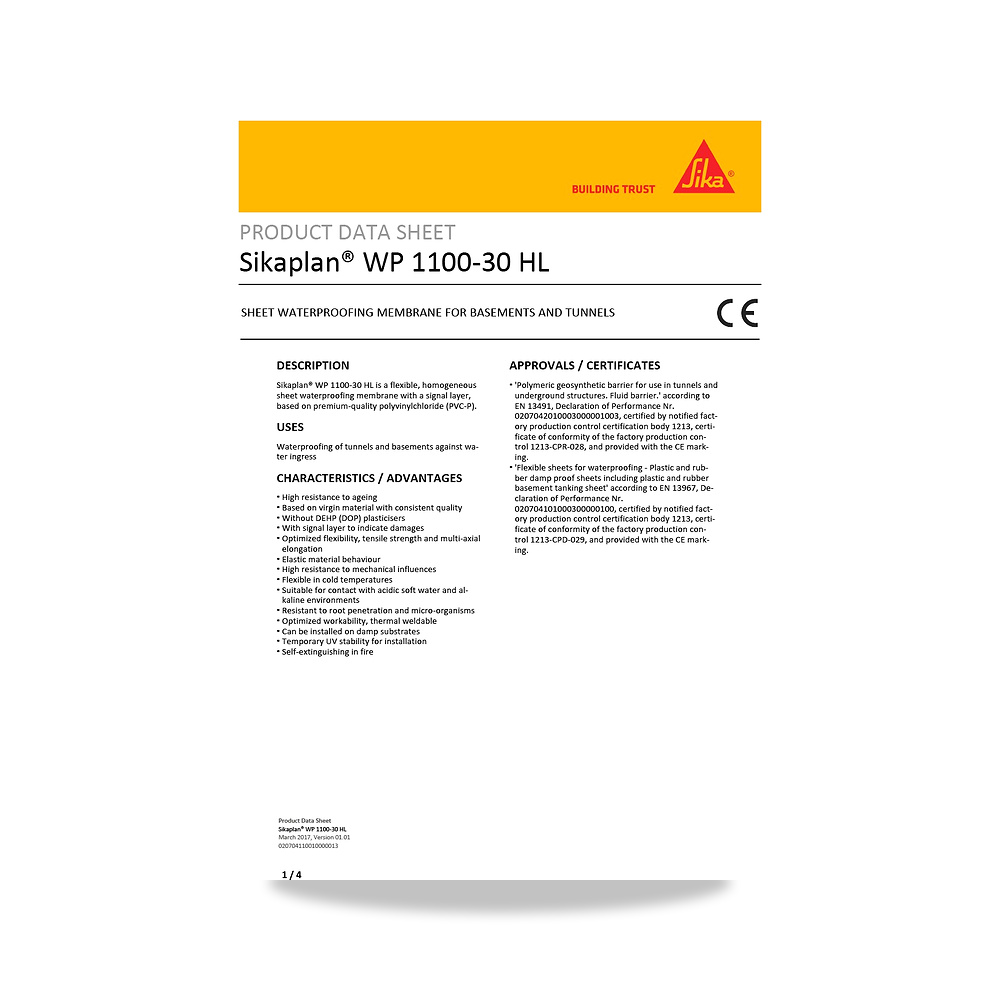 صورة منتج عازل مائي وحماية للأسطح والخرسانة والأساسات سيكا (Sika) موديل Sikaplan WP 1100-30 HL - كود الصنف reemco-2027-1444277 - ماركة يباع من خلال reemco - توريد وتصوير حصري لشركة ريمكو القابضة السعودية