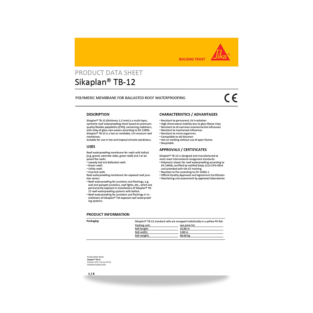 صورة منتج عازل مائي وحماية للأسطح والخرسانة والأساسات سيكا (Sika) موديل Sikaplan TB-12 - كود الصنف reemco-2027-1444421 - ماركة يباع من خلال reemco - توريد وتصوير حصري لشركة ريمكو القابضة السعودية