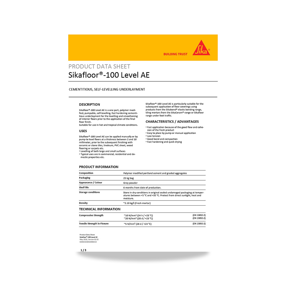 صورة منتج مونة وطلاء تقوية وتسوية الأرضيات الصناعية والخرسانية سيكا (Sika) موديل Sikafloor-100 Level AE - كود الصنف reemco-2027-1444502 - ماركة يباع من خلال reemco - توريد وتصوير حصري لشركة ريمكو القابضة السعودية