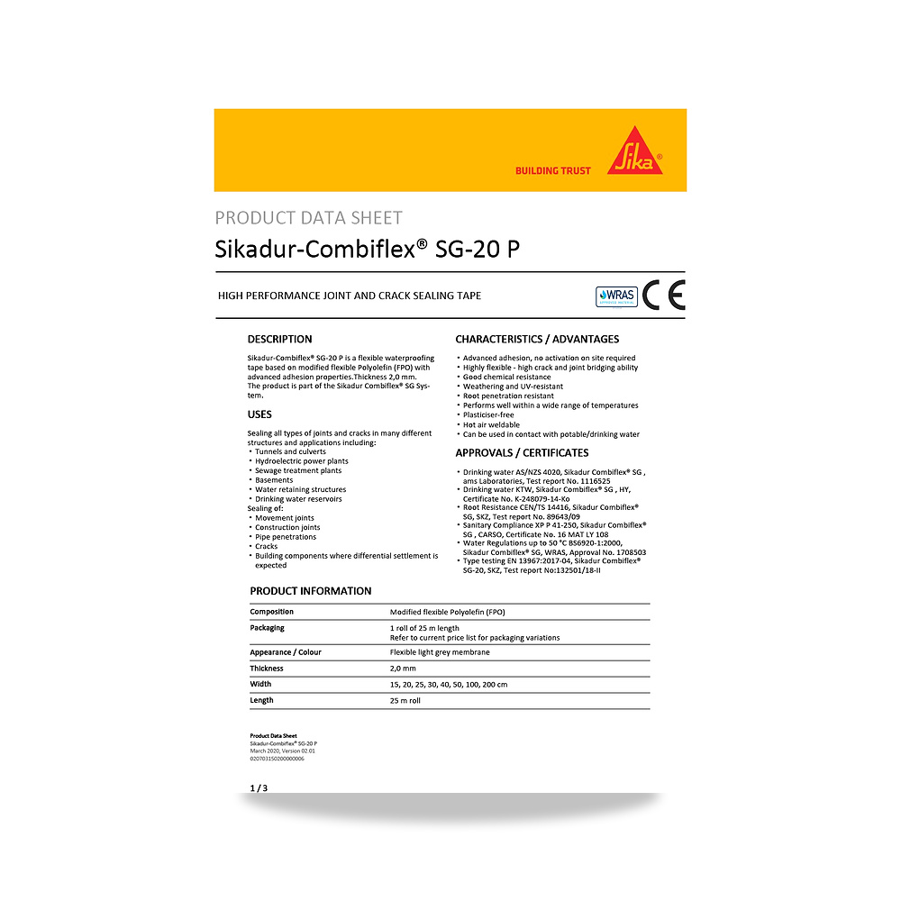 صورة منتج مونة ومركب إصلاح وترميم الخرسانة الإنشائية سيكا (Sika) موديل Sikadur-Combiflex SG-20 P - كود الصنف reemco-2027-1444510 - ماركة يباع من خلال reemco - توريد وتصوير حصري لشركة ريمكو القابضة السعودية