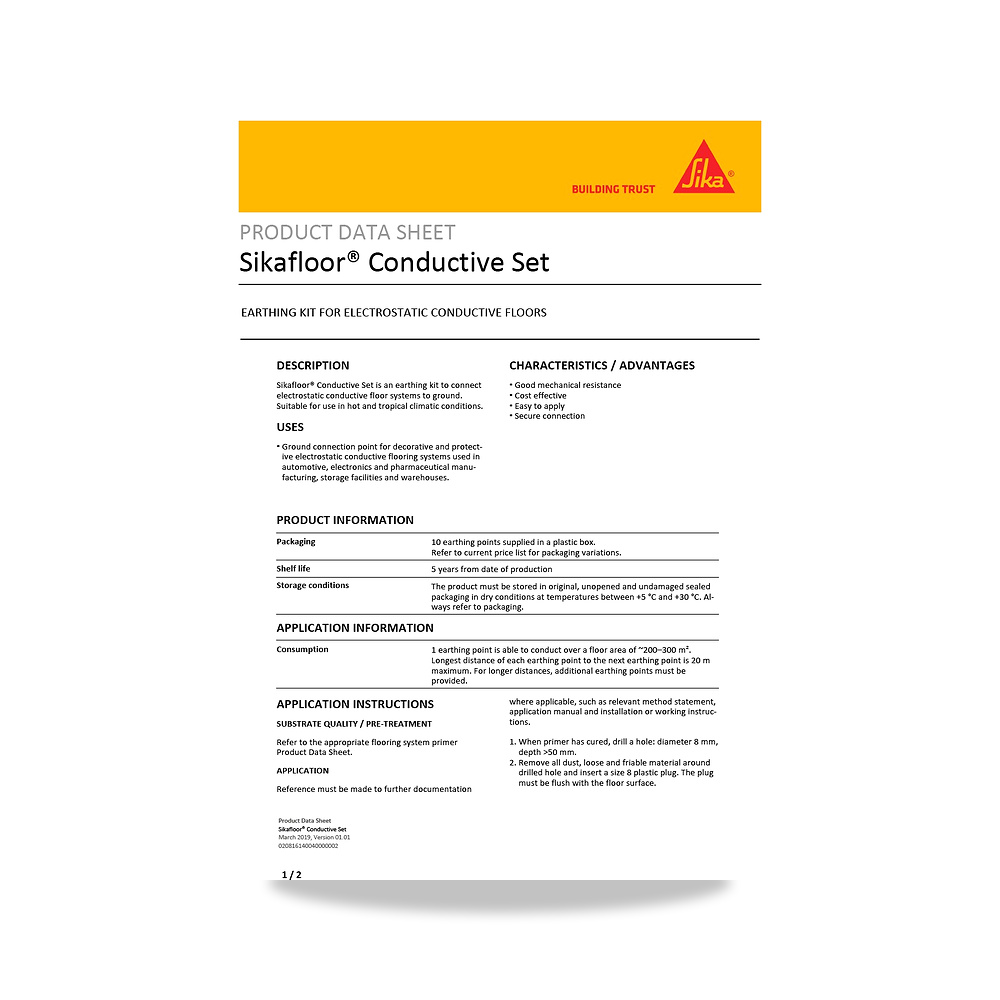 صورة منتج مونة وطلاء تقوية وتسوية الأرضيات الصناعية والخرسانية سيكا (Sika) موديل Sikafloor Conductive Set - كود الصنف reemco-2027-1444518 - ماركة يباع من خلال reemco - توريد وتصوير حصري لشركة ريمكو القابضة السعودية