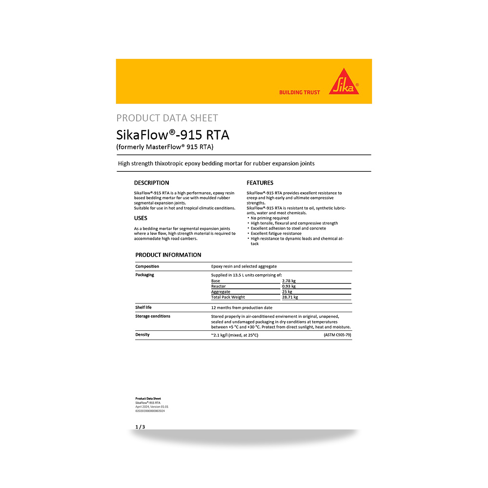 صورة منتج مسامير وبراغي وفيشر وخوابير سيكا (Sika) موديل SikaFlow-915 RTA - كود الصنف reemco-2027-1444573 - ماركة يباع من خلال reemco - توريد وتصوير حصري لشركة ريمكو القابضة السعودية