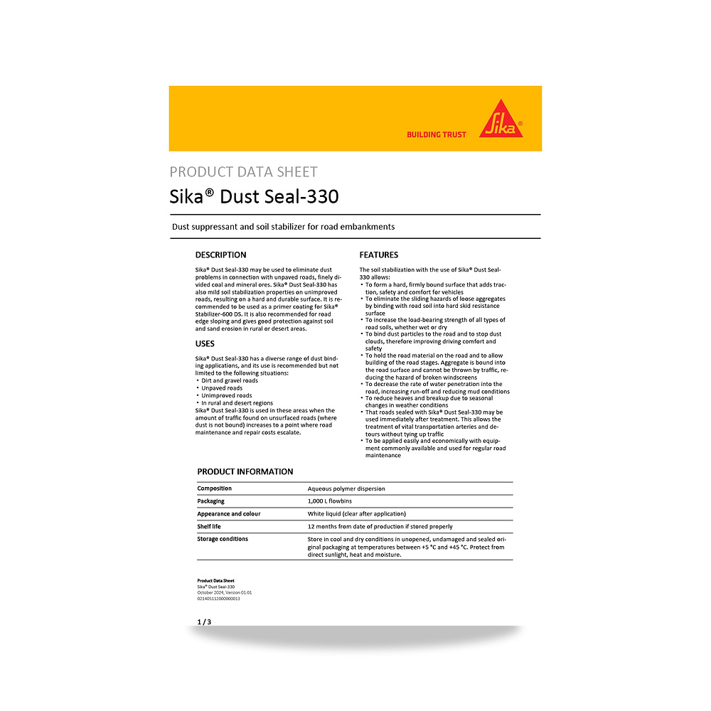صورة منتج مسامير وبراغي وفيشر وخوابير سيكا (Sika) موديل Sika Dust Seal-330 - كود الصنف reemco-2027-1444603 - ماركة يباع من خلال reemco - توريد وتصوير حصري لشركة ريمكو القابضة السعودية