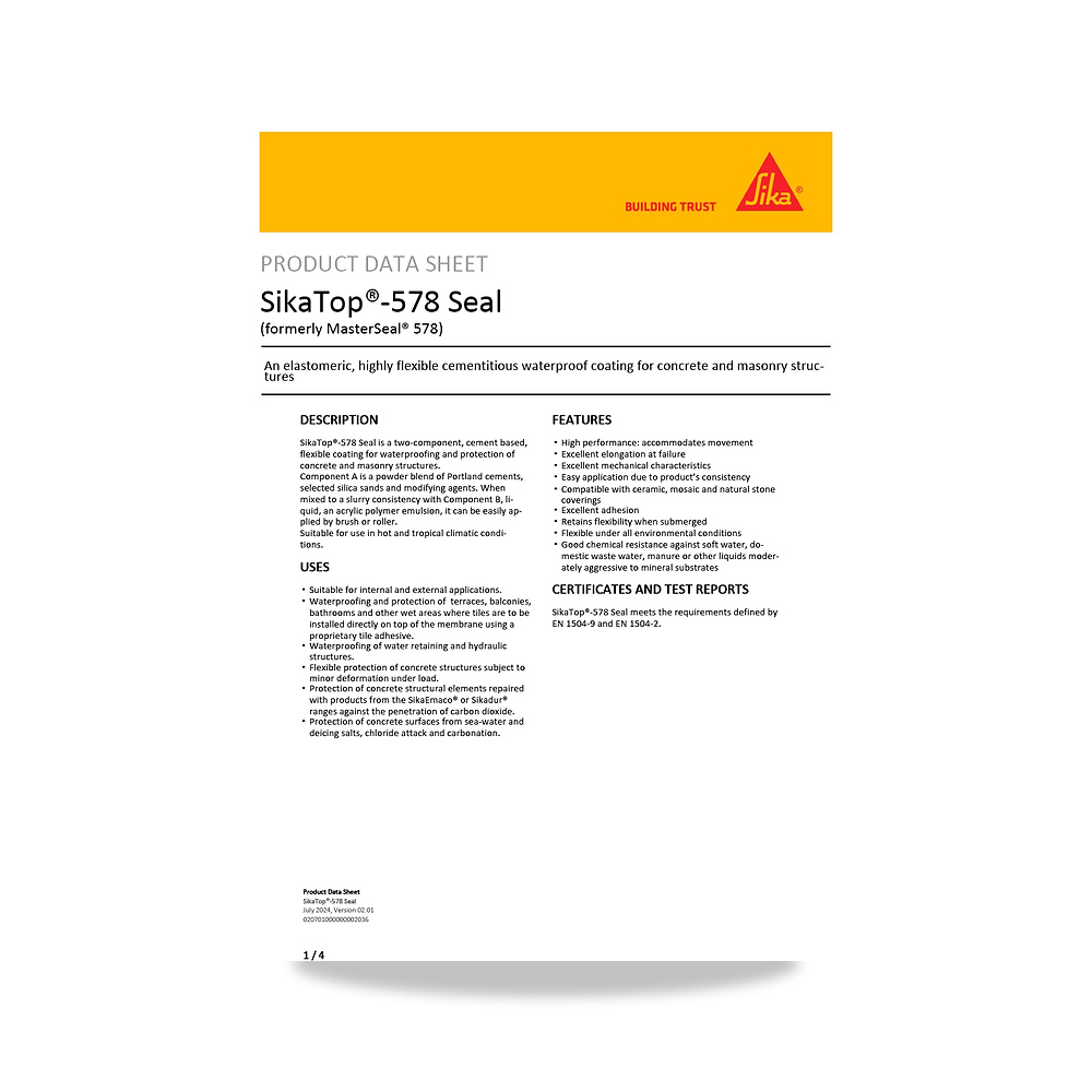 صورة منتج مونة ومركب إصلاح وترميم الخرسانة الإنشائية سيكا (Sika) موديل SikaTop-578 Seal - كود الصنف reemco-2027-1444643 - ماركة يباع من خلال reemco - توريد وتصوير حصري لشركة ريمكو القابضة السعودية