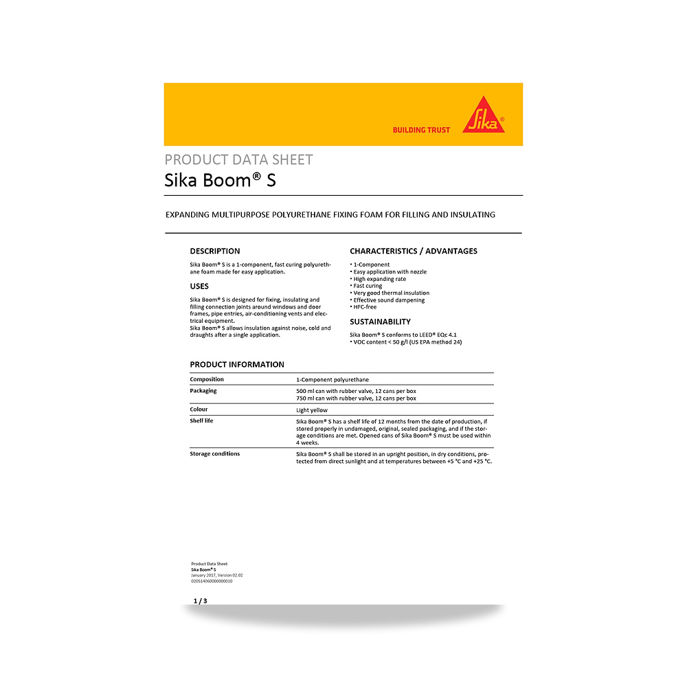 صورة منتج مسامير وبراغي وفيشر وخوابير سيكا (Sika) موديل Sika Boom S - كود الصنف reemco-2027-1444656 - ماركة يباع من خلال reemco - توريد وتصوير حصري لشركة ريمكو القابضة السعودية