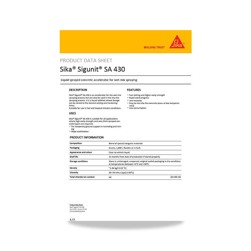 صورة منتج مسامير وبراغي وفيشر وخوابير سيكا (Sika) موديل Sika Sigunit SA 430 - كود الصنف reemco-2027-1444732 - ماركة يباع من خلال reemco - توريد وتصوير حصري لشركة ريمكو القابضة السعودية