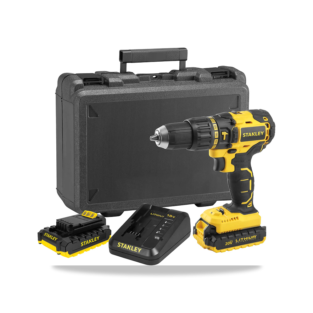 صورة منتج مثقاب دريل دقاق بدون فحمات (Brushless) بطاريات 18 فولت 1.5 أمبير ساعة 15 أمبير ساعة ستانلي (STANLEY) موديل SBH20S2K - كود الصنف reemco-2027-1444758 - ماركة يباع من خلال reemco - توريد وتصوير حصري لشركة ريمكو القابضة السعودية