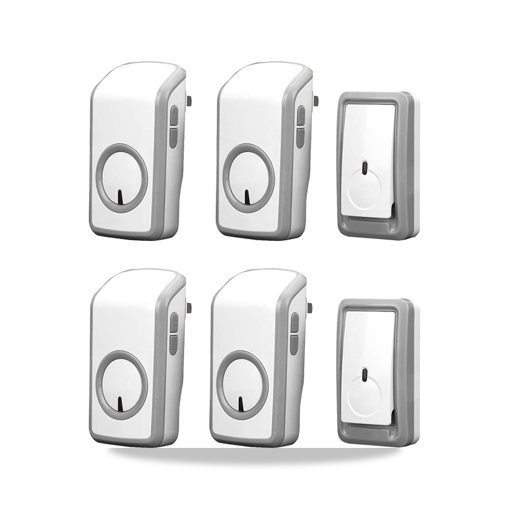 صورة منتج جرس باب لاسلكي مقاوم للماء، جهاز نداء لكبار السن بنطاق 350 متر/ تذكير وامض بضوء ازرق / 48 موسيقى / 6 مستويات صوت - كود الصنف reemco-2027-1453678 - ماركة يباع من خلال reemco - توريد وتصوير حصري لشركة ريمكو القابضة السعودية