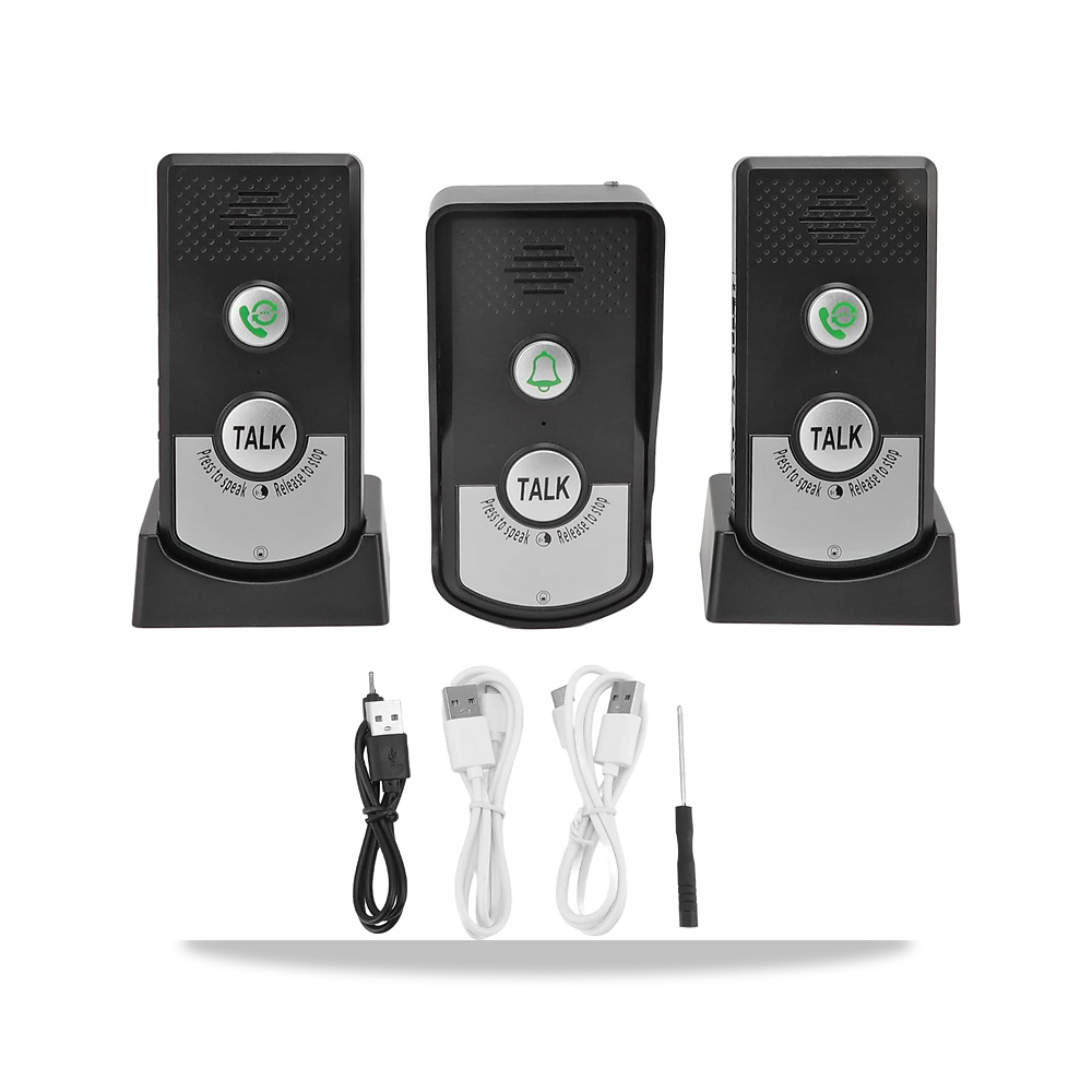 صورة منتج جرس انتركوم صوتي لاسلكي بمنفذ USB للشحن الذكي وترتيب المسافات الطويلة، اتصال داخلي للاستخدام المنزلي LIYJTK - كود الصنف reemco-2027-1454822 - ماركة يباع من خلال reemco - توريد وتصوير حصري لشركة ريمكو القابضة السعودية