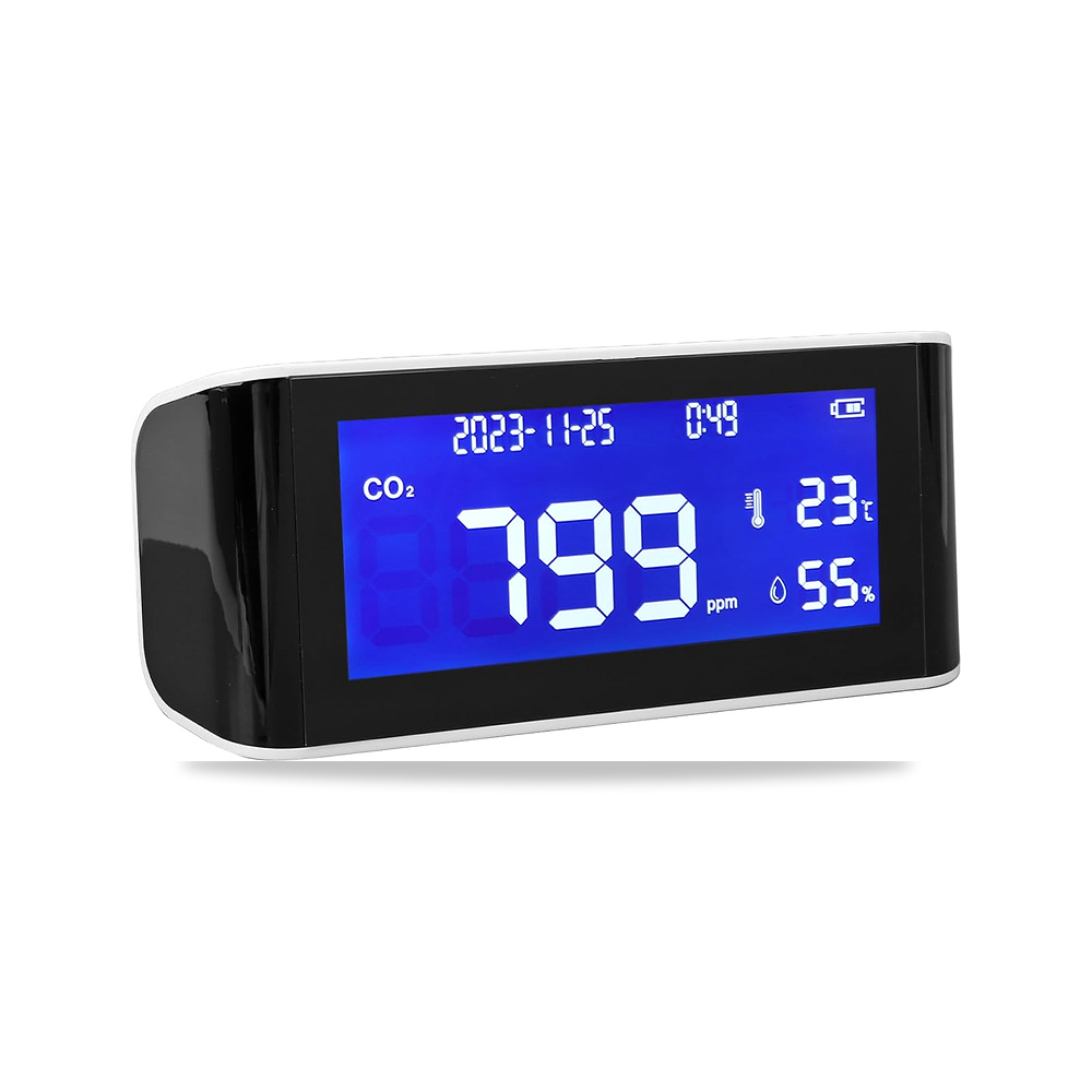 صورة منتج جهاز كشف ثاني اكسيد الكربون من واي كاوتي محمول لمراقبة جودة الهواء في المنزل، مستشعر الرطوبة ودرجة الحرارة - كود الصنف reemco-2027-1473489 - ماركة يباع من خلال reemco - توريد وتصوير حصري لشركة ريمكو القابضة السعودية