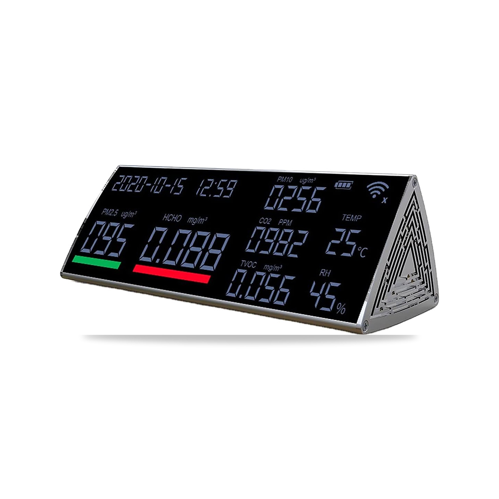 صورة منتج كاشف غاز ثاني اكسيد الكربون بي ام 2.5 جرافيتي اتصال واي فاي HCHO TVOC للكشف عن الرطوبة وثاني - كود الصنف reemco-2027-1473773 - ماركة يباع من خلال reemco - توريد وتصوير حصري لشركة ريمكو القابضة السعودية