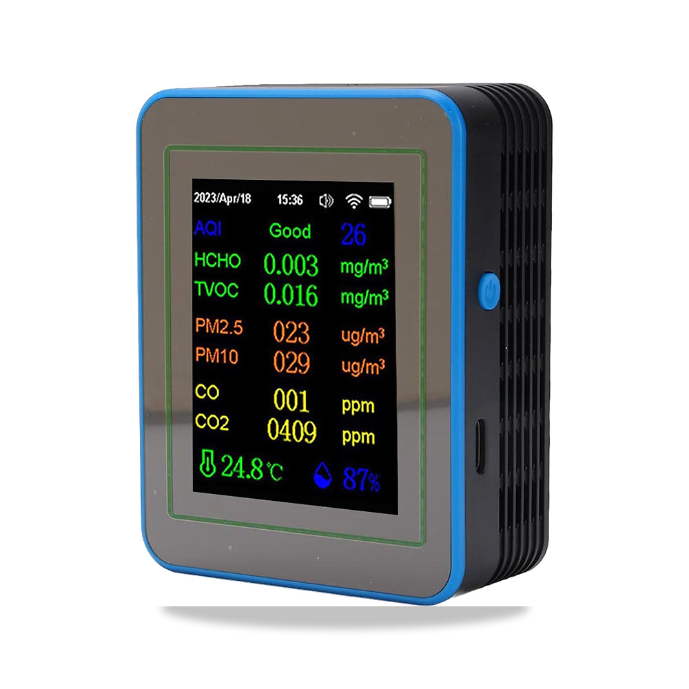 صورة منتج فافيسي مقياس جودة، 12 في 1 واي فاي CO2 TVOC PM2.5 PM10 HCHO كاشف درجة الحرارة والرطوبة مع تحكم ذكي - كود الصنف reemco-2027-1474745 - ماركة يباع من خلال reemco - توريد وتصوير حصري لشركة ريمكو القابضة السعودية