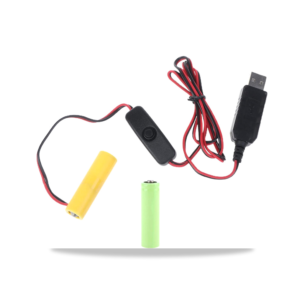 صورة منتج كيبل امداد طاقة USB الى 3 فولت (2 × 1.5 فولت) LR6 ايه مع مفتاح تشغيل وايقاف للتحكم عن بعد والراديو وضوء LED KUFptva - كود الصنف reemco-2027-1479007 - ماركة يباع من خلال reemco - توريد وتصوير حصري لشركة ريمكو القابضة السعودية