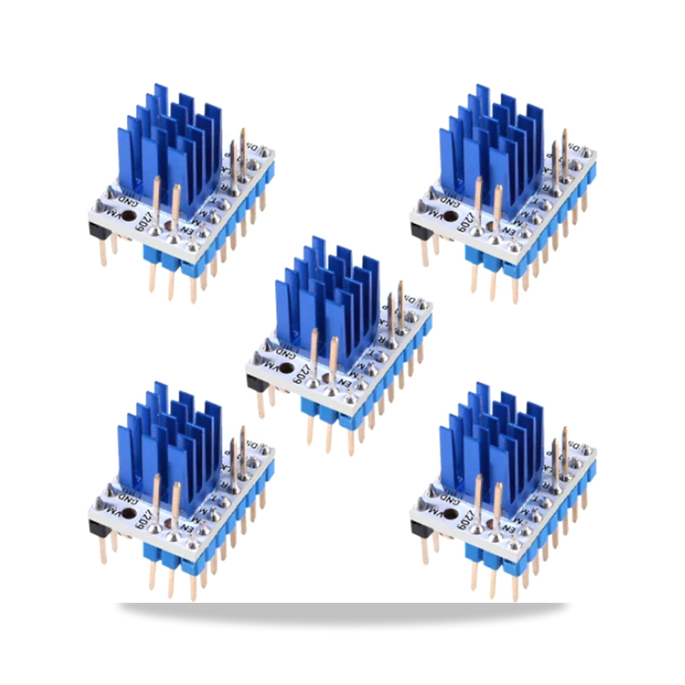 صورة منتج محرك متدرج TMC2209 V3.0 من باكفان، صامت 256 تيار ميكروستيب 2.8 امبير مقابل TMC2208، 5 قطع - كود الصنف reemco-2027-1479153 - ماركة يباع من خلال reemco - توريد وتصوير حصري لشركة ريمكو القابضة السعودية