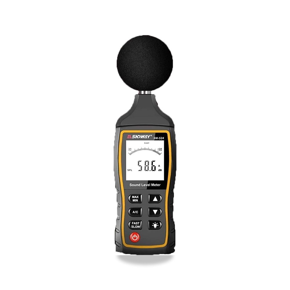 صورة منتج جهاز قياس مستوى الصوت الرقمي بشاشة LCD SW-524 من باكفان، الصوت، اختبار الديسيبل، 30-130 ديسيبل مع USB - كود الصنف reemco-2027-1480210 - ماركة يباع من خلال reemco - توريد وتصوير حصري لشركة ريمكو القابضة السعودية
