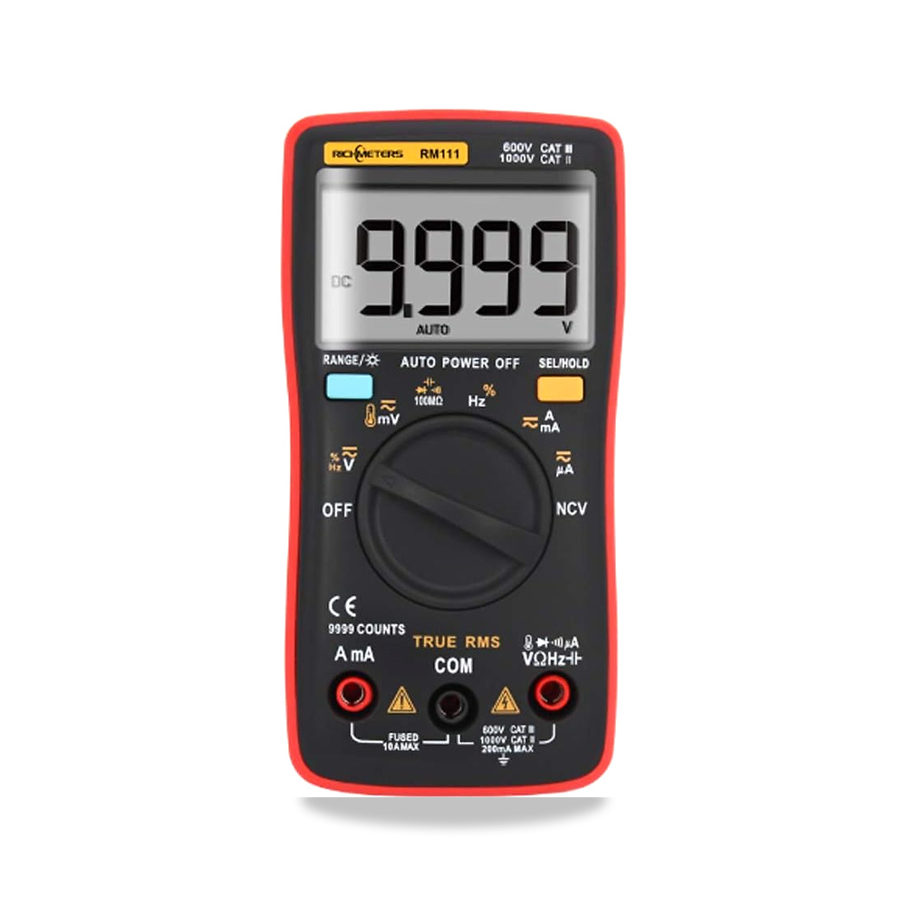 صورة منتج بيورسيلكس جهاز اختبار كهربائي رقمي متعدد RM111 NCV True-RMS مقياس المدى 9999 عد 100 متر اوم درجة حرارة الضوء - كود الصنف reemco-2027-1480778 - ماركة يباع من خلال reemco - توريد وتصوير حصري لشركة ريمكو القابضة السعودية
