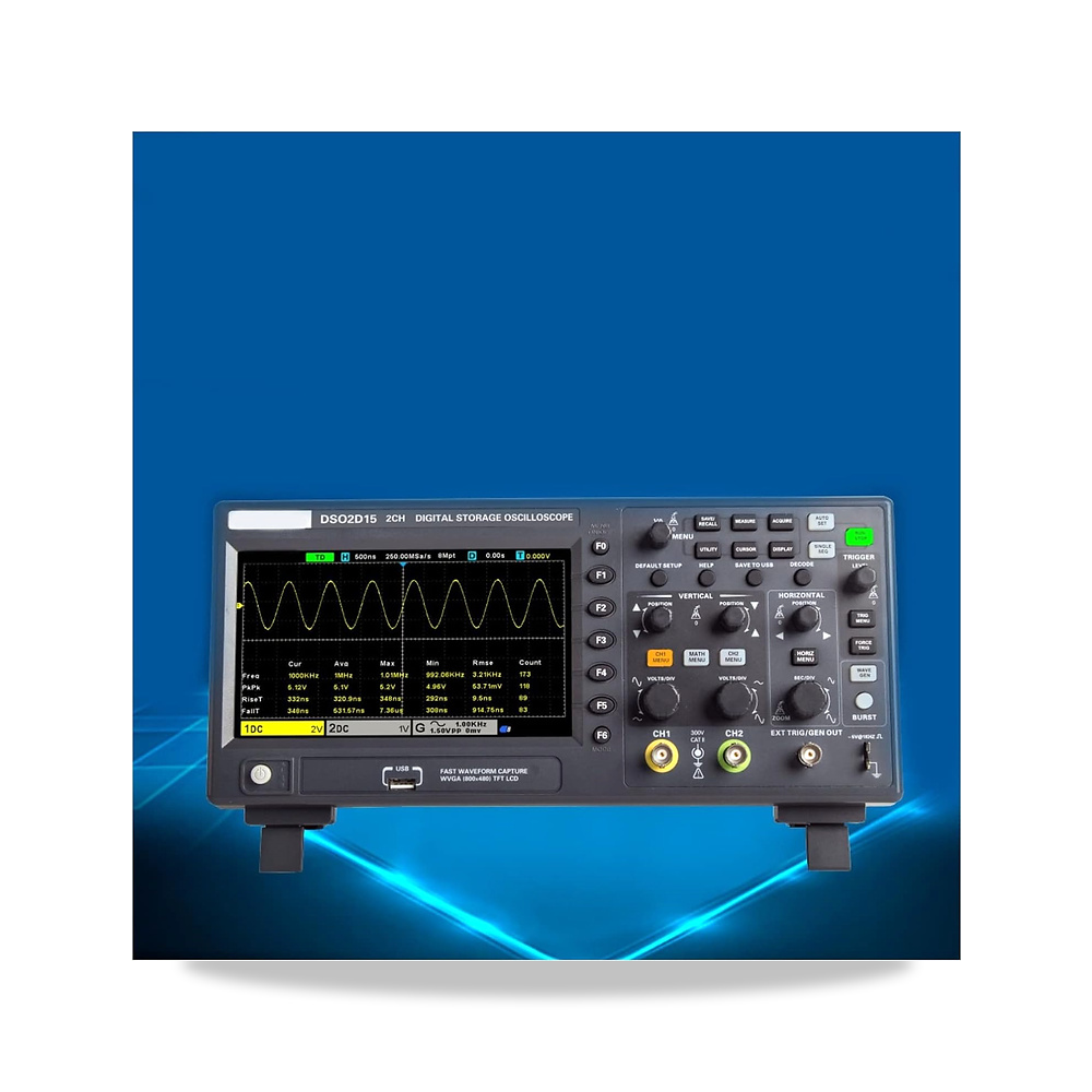 صورة منتج راسم ذبذبات رقمي DSO2C10 2C15 2D10 2D15 2CH+1CH مع مصدر إشارة تيار مستمر/تيار متردد/اختبار التيار المتردد - كود الصنف reemco-2027-1480857 - ماركة يباع من خلال reemco - توريد وتصوير حصري لشركة ريمكو القابضة السعودية