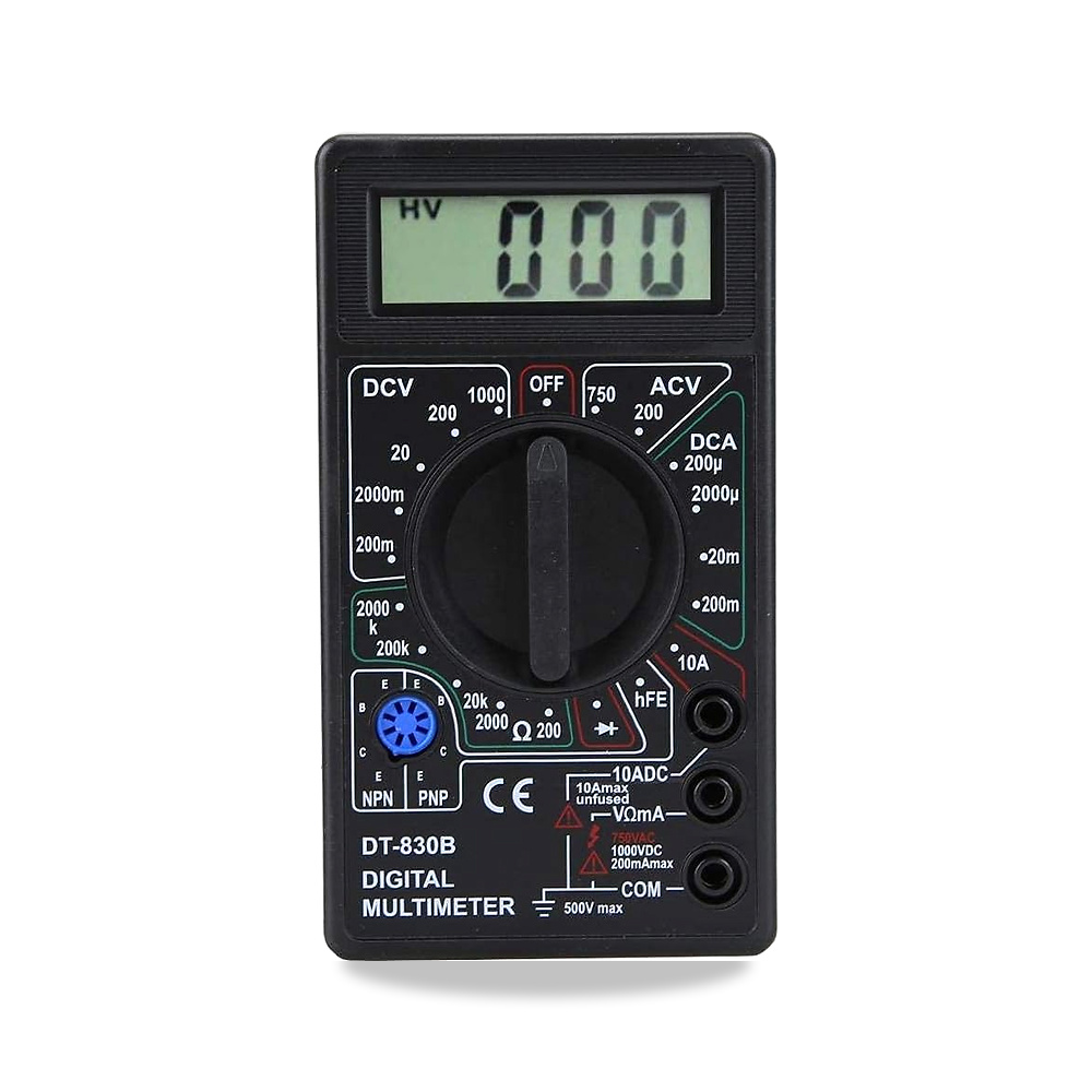 صورة منتج بيورسيلكس جهاز قياس رقمي متعدد DT830B بتيار متردد/تيار مستمر 750/1000 فولت وامتار اوم عالي الامان محمول باليد - كود الصنف reemco-2027-1480925 - ماركة يباع من خلال reemco - توريد وتصوير حصري لشركة ريمكو القابضة السعودية