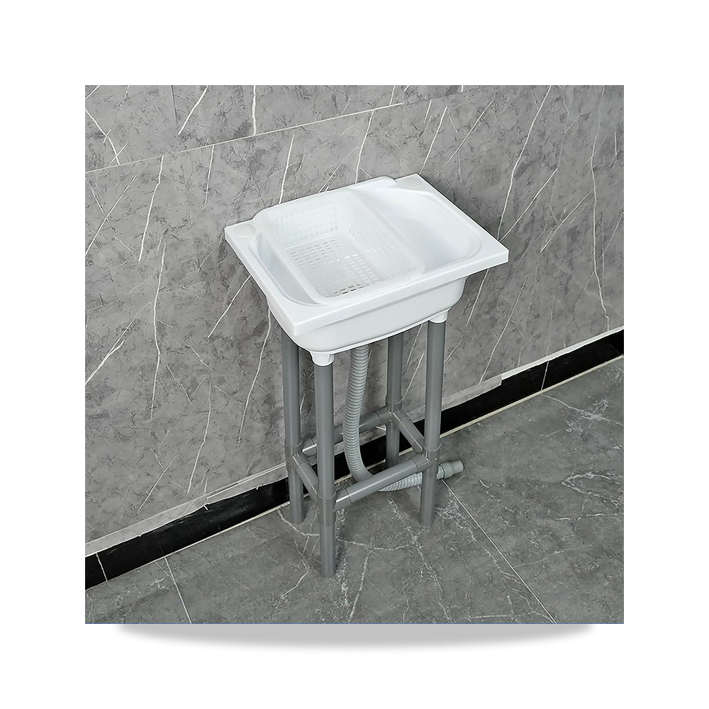 صورة منتج حوض مطبخ ابيض قائم بذاته حوض خارجي للقهوة وغسيل الحديقة مقاس 15 × 11 × 31 انش – تصميم موفر للمساحة - كود الصنف reemco-2027-1483689 - ماركة يباع من خلال reemco - توريد وتصوير حصري لشركة ريمكو القابضة السعودية