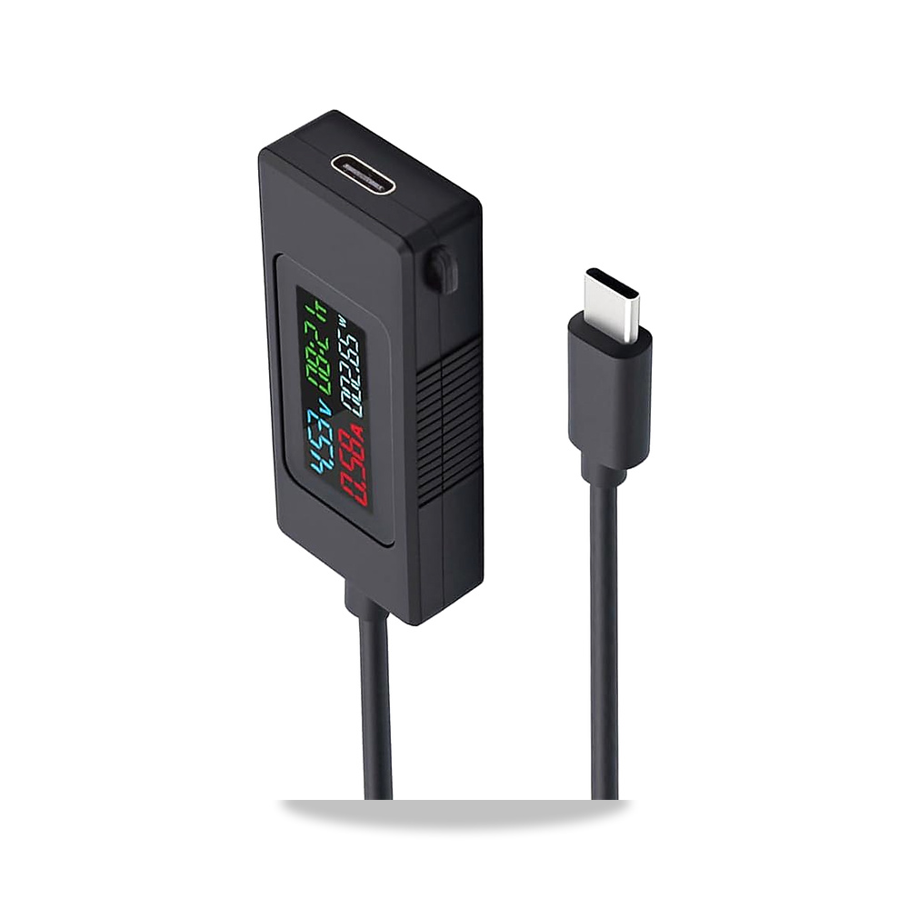 صورة منتج جهاز اختبار USB نوع سي، مقياس طاقة، مراقب تيار الجهد، كاشف السعة، متعدد USB-C، 4-30 فولت 0-6.5 امبير، اداة - كود الصنف reemco-2027-1495830 - ماركة يباع من خلال reemco - توريد وتصوير حصري لشركة ريمكو القابضة السعودية