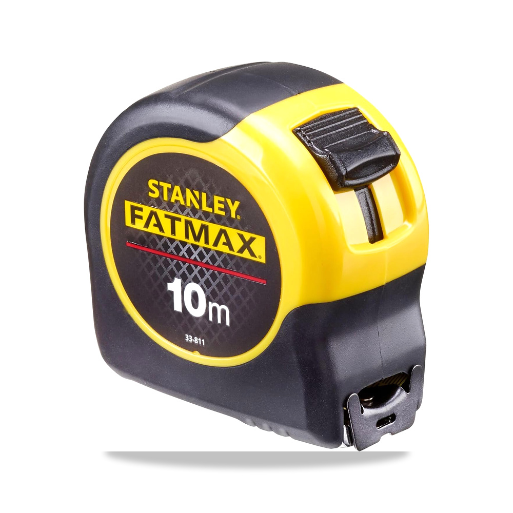 صورة منتج شريط كلاسيكي من ستانلي 0-33-811 مع شفرة درع، 10 متر متري فقط، اصفر Stanley – FatMax – 10الطول x 32العرض سم – نوع مادة علبة المنتج أكريلونيتريل بوتادين ستايرين - كود الصنف reemco-2027-1496059 - ماركة يباع من خلال reemco - توريد وتصوير حصري لشركة ريمكو القابضة السعودية