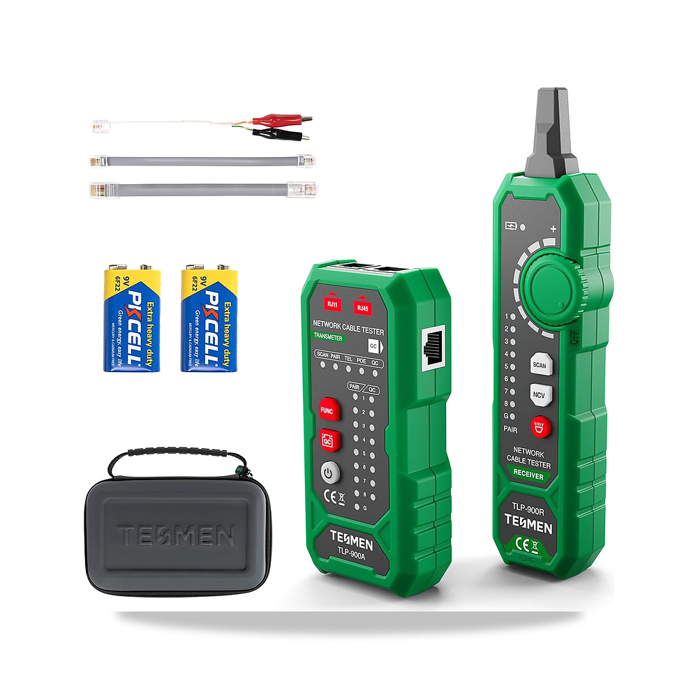 صورة منتج جهاز اختبار كيبل الشبكة Tlp-900AR من تيسمين، Rj11 Rj45، لكات 5/6/Poe/Stp، متعدد الوظائف مع اقتران - كود الصنف reemco-2027-1496138 - ماركة يباع من خلال reemco - توريد وتصوير حصري لشركة ريمكو القابضة السعودية
