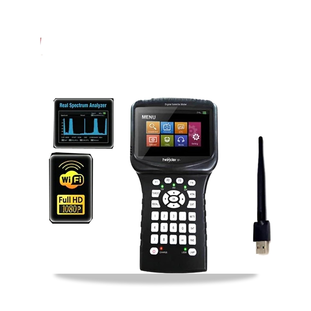 صورة منتج جهاز البحث عن الاقمار الصناعية SF-620SHD Twinkler بشاشة 4.3 بوصة، يدعم محلل الطيف، ومنفذ USB، وشبكة WiFi - كود الصنف reemco-2027-1496252 - ماركة يباع من خلال reemco - توريد وتصوير حصري لشركة ريمكو القابضة السعودية