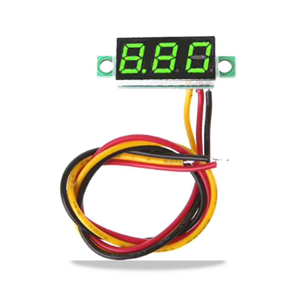 صورة منتج شاشة LED مزدوجة خضراء 0.71 سم، جهد تيار مستمر 0-100 فولت، مقياس رقمي متعدد بـ 3 اسلاك مع كابلات، لاختبارات - كود الصنف reemco-2027-1496676 - ماركة يباع من خلال reemco - توريد وتصوير حصري لشركة ريمكو القابضة السعودية