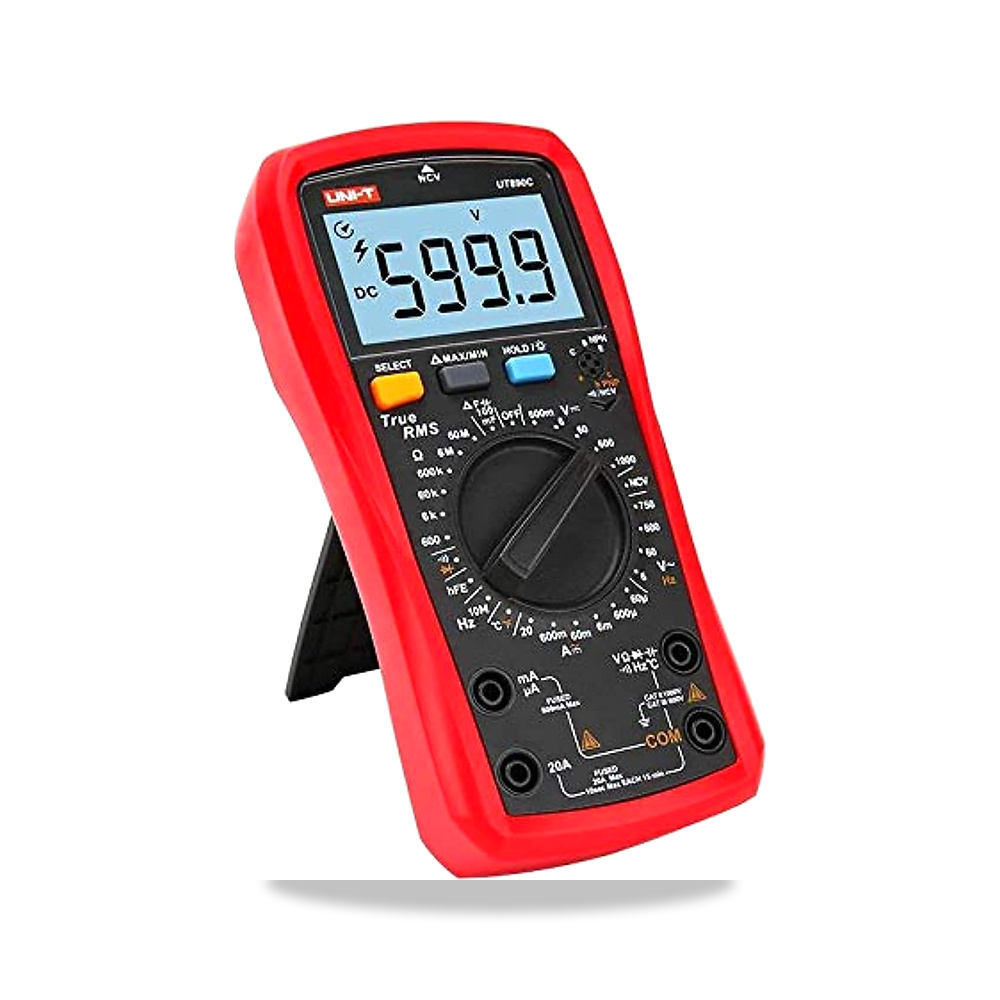 صورة منتج جهاز ملتيميتر UT890C رقمي صناعي وعلمي 6000 عد بقيمة فعالة حقيقية من يوني-تي يوني-T – اللون أحمر – 18,3 x 8,8 x 5,6 سم - كود الصنف reemco-2027-1497257 - ماركة يباع من خلال reemco - توريد وتصوير حصري لشركة ريمكو القابضة السعودية