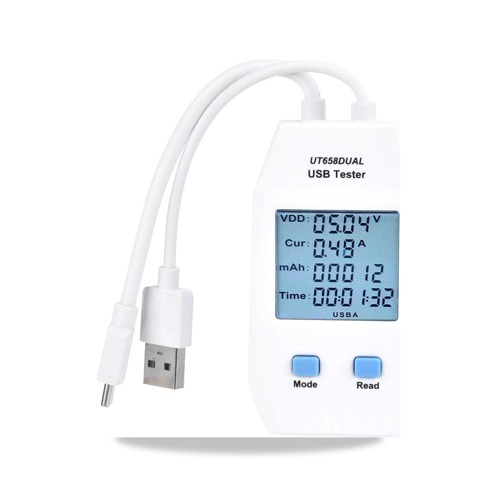 صورة منتج جهاز قياس الطاقة بمنفذ USB، 4-24 فولت 3 امبير، كيو سي 3.0 وولفرونت موديل UT658A, UT658C, UT658 Dual (اختياري) - كود الصنف reemco-2027-1497641 - ماركة يباع من خلال reemco - توريد وتصوير حصري لشركة ريمكو القابضة السعودية