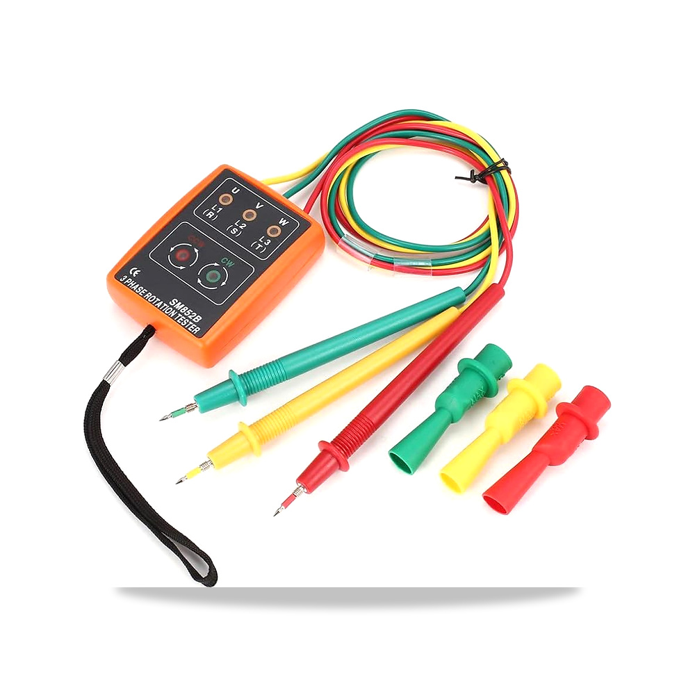 صورة منتج جهاز اختبار دوران ثلاثي المراحل SM852B بمؤشر طور رقمي LED ومقياس تسلسل المرحلة هونستو – 12 x 10 x 5 سم – 60 فولت - كود الصنف reemco-2027-1497724 - ماركة يباع من خلال reemco - توريد وتصوير حصري لشركة ريمكو القابضة السعودية