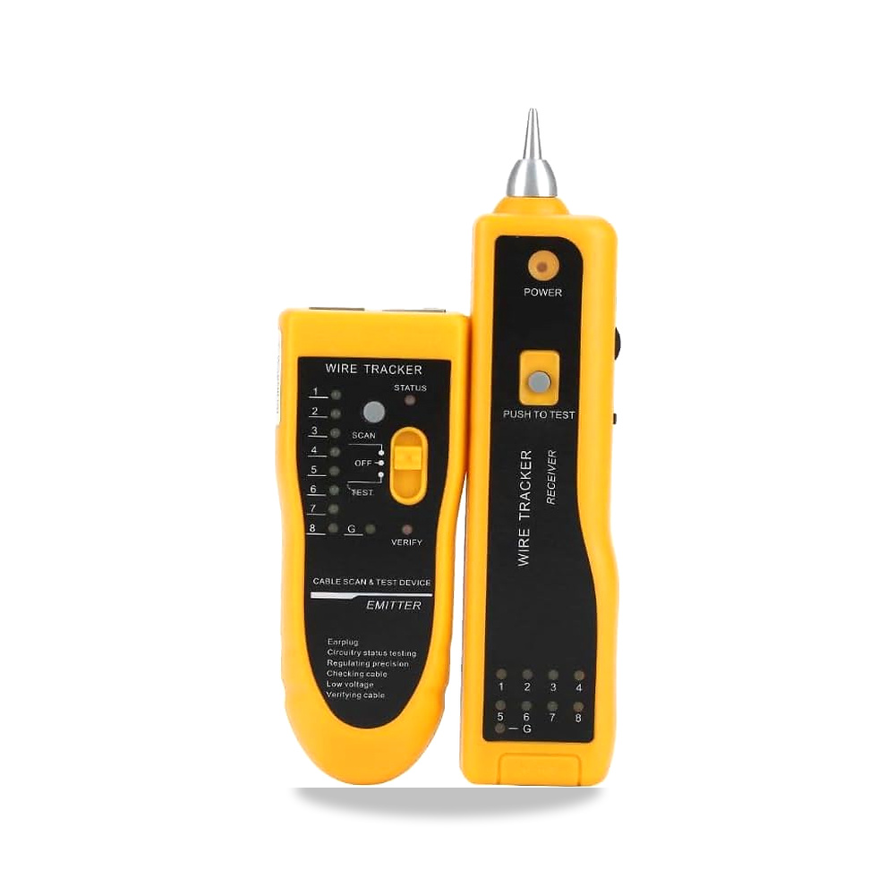 صورة منتج جهاز اختبار كابل الشبكات RJ45 RJ11 لتتبع الاسلاك الكهربائية – اللون اصفر واسود – 13,5 x 2 x 6,7 سم - كود الصنف reemco-2027-1497843 - ماركة يباع من خلال reemco - توريد وتصوير حصري لشركة ريمكو القابضة السعودية