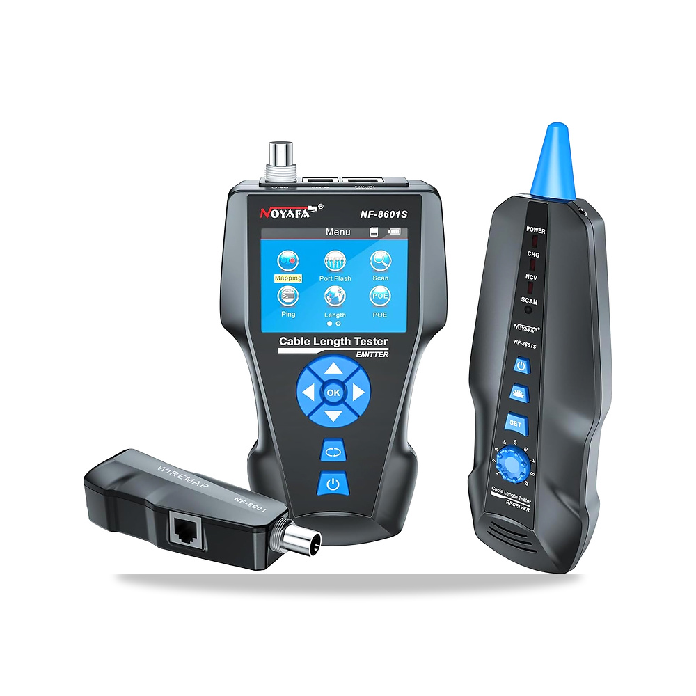 صورة منتج جهاز اختبار كيبل الشبكة NF-8601S، PoE وتحديد موقع الأعطال لـ RJ45 Storvive – اللون أسود – 500 متر (1640 قدم) - كود الصنف reemco-2027-1497955 - ماركة يباع من خلال reemco - توريد وتصوير حصري لشركة ريمكو القابضة السعودية