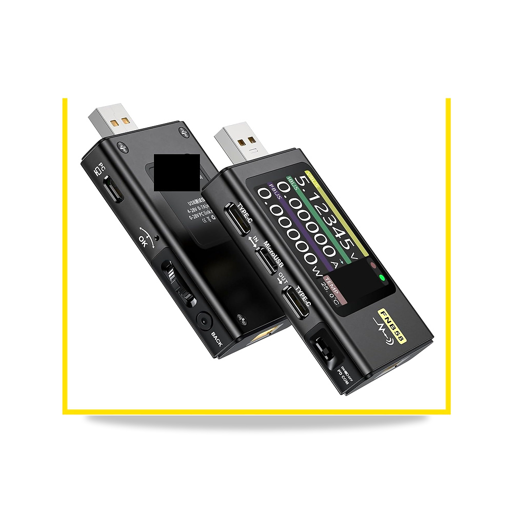 صورة منتج جهاز اختبار باور بانك من النوع سي FNAC-28 FNB58 بمنفذ USB نوع ايه وبروتوكول الشحن السريع (FNAC-28) SCAMPXCIW - كود الصنف reemco-2027-1498147 - ماركة يباع من خلال reemco - توريد وتصوير حصري لشركة ريمكو القابضة السعودية