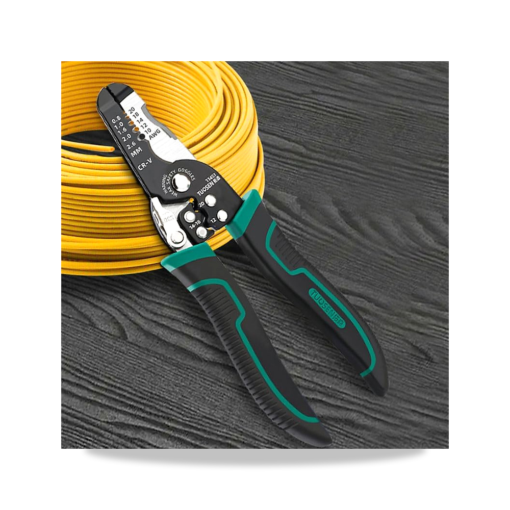 صورة منتج أداة تعرية الأسلاك، متعددة الوظائف للأسلاك مقاس 10-22 AWG، تجعيد أو قطع الأسلاك 3 في 1، يدوية احترافية - كود الصنف reemco-2027-1498153 - ماركة يباع من خلال reemco - توريد وتصوير حصري لشركة ريمكو القابضة السعودية