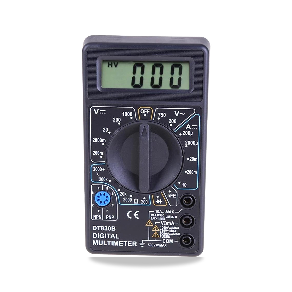 صورة منتج جهاز قياس رقمي متعدد Dt-830B بشاشة LCD بتيار متردد تيار مستمر 750 فولت 1000 فولت، مسبار صغير لقياس - كود الصنف reemco-2027-1498236 - ماركة يباع من خلال reemco - توريد وتصوير حصري لشركة ريمكو القابضة السعودية