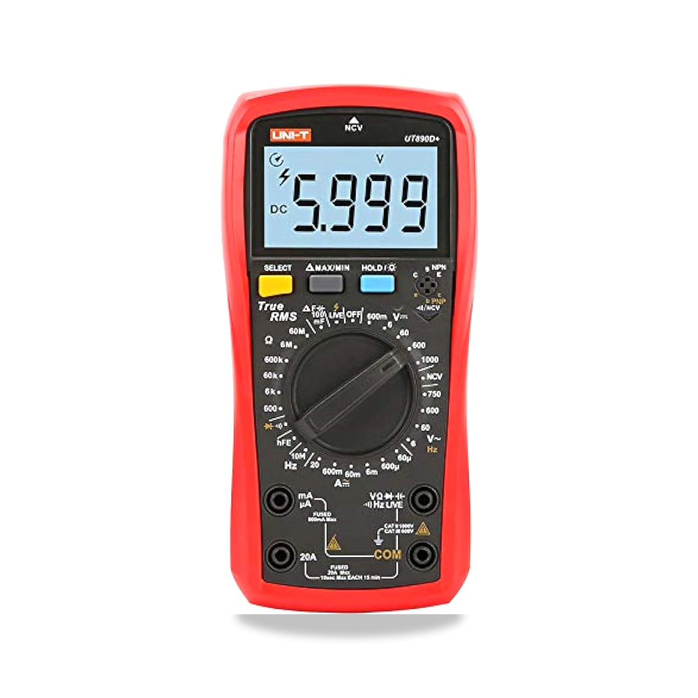 صورة منتج يوني-T مقياس رقمي احترافي متعدد الاستخدامات UT890C UT890D+ من يوني-تريند، التيار المتردد والتيار المستمر - كود الصنف reemco-2027-1498369 - ماركة يباع من خلال reemco - توريد وتصوير حصري لشركة ريمكو القابضة السعودية