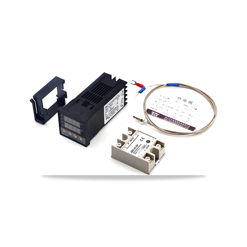 صورة منتج اونا وحدة تحكم في درجة الحرارة، REX-C100FK02-V DN في درجة الحرارة بمخرج SSR + SSR-25 DA + M6 كيبل - كود الصنف reemco-2027-1500039 - ماركة يباع من خلال reemco - توريد وتصوير حصري لشركة ريمكو القابضة السعودية