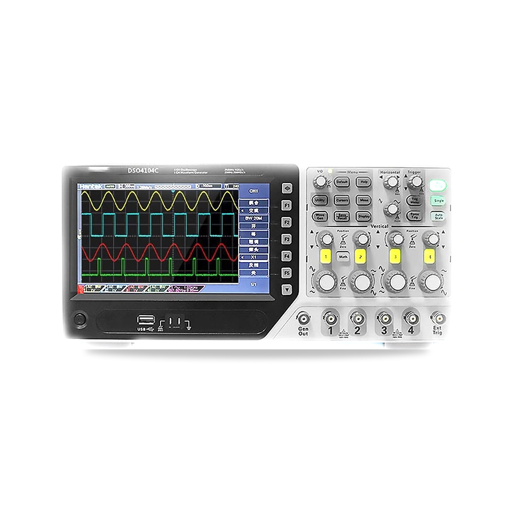 صورة منتج جهاز اختبار التذبذبات الرقمي DSO4084C/DSO4104C 80M/100M 4-قنوات رقمي 4 قنوات + مولد إشارة - كود الصنف reemco-2027-1500201 - ماركة يباع من خلال reemco - توريد وتصوير حصري لشركة ريمكو القابضة السعودية
