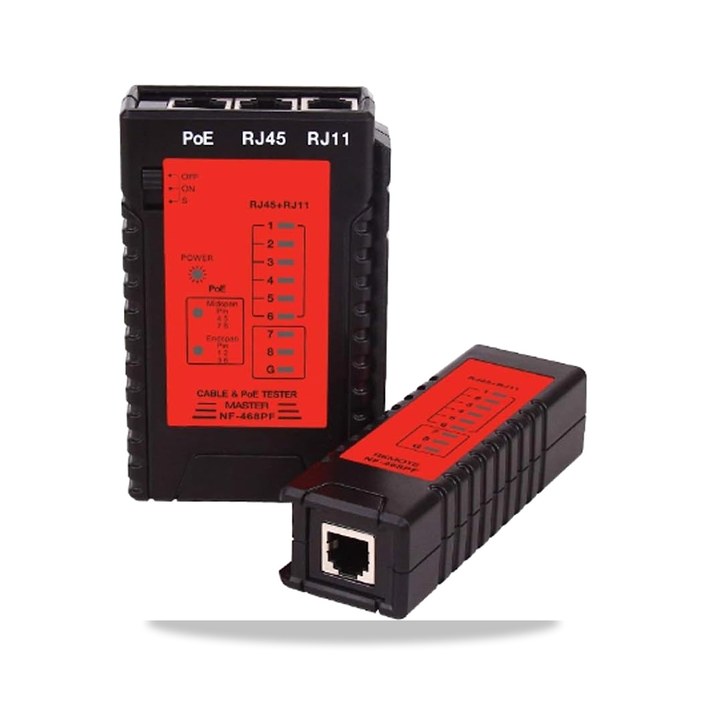 صورة منتج اختبار رقمي للكهرباء استمرارية الكابل NF-468PF POE فحص RJ11 و RJ45 كاشف سريع للفحص الأوتوماتيكي للاستمرارية بيري صن - كود الصنف reemco-2027-1500336 - ماركة يباع من خلال reemco - توريد وتصوير حصري لشركة ريمكو القابضة السعودية