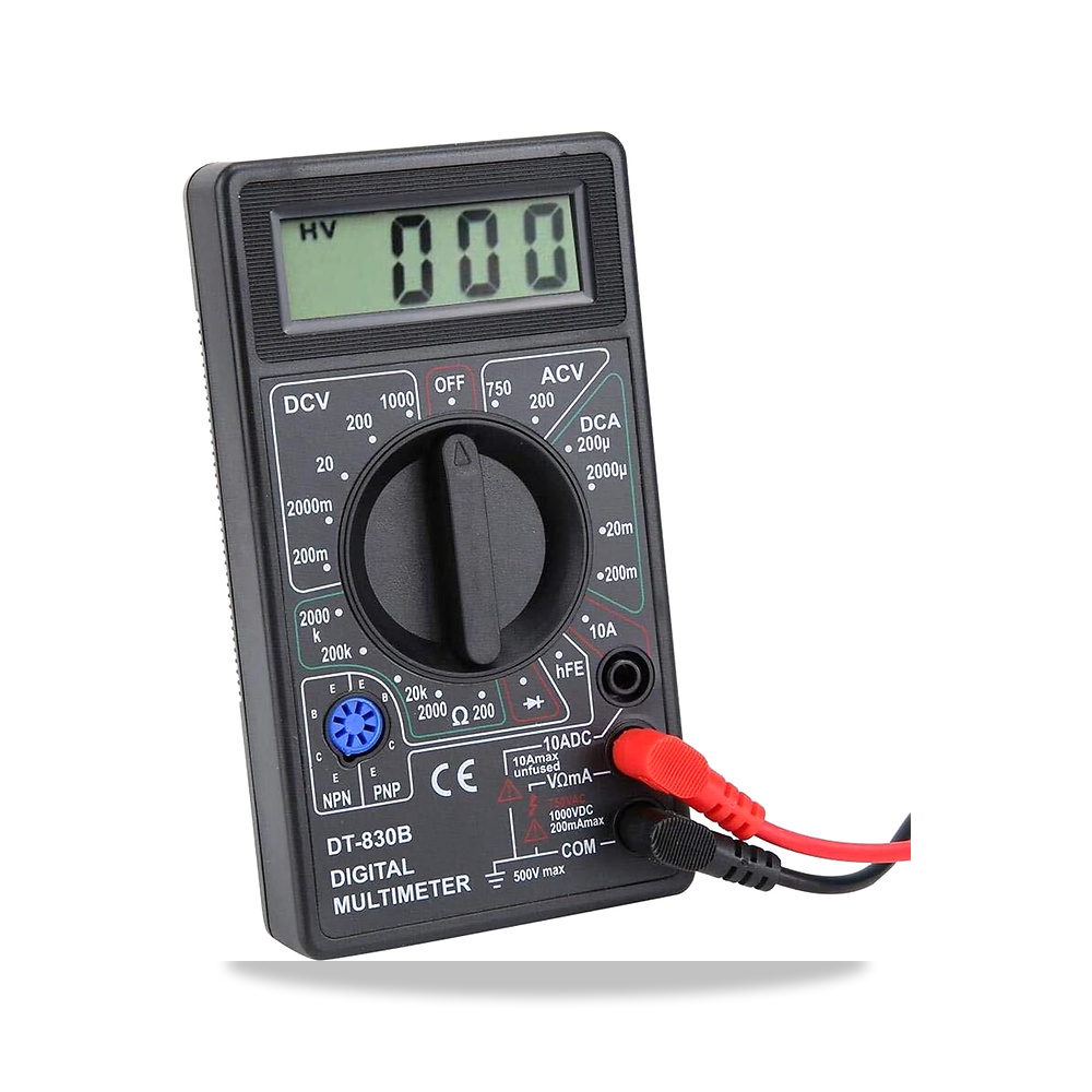 صورة منتج اختبار وقياس DT830B AC/DC LCD رقمي متعدد 750/1000V الجهد أوممتر أوم السلامة العالية المحمولة متر الصناعة - كود الصنف reemco-2027-1500378 - ماركة يباع من خلال reemco - توريد وتصوير حصري لشركة ريمكو القابضة السعودية