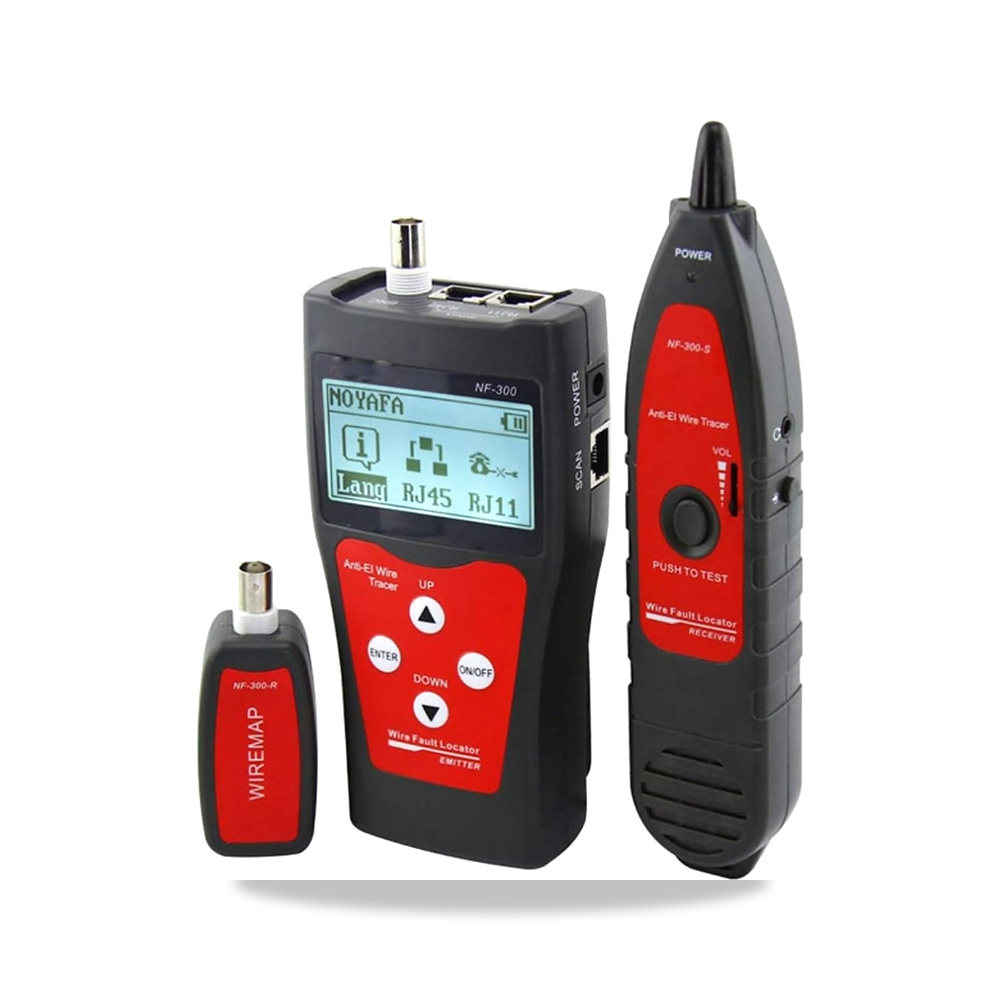 صورة منتج جهاز اختبار كهربائي رقمي NF-300 احترافي لشبكة محلية LAN ار جيه 45 لقياس طول الكابل ومراقبة الشبكة ومتتبع - كود الصنف reemco-2027-1500443 - ماركة يباع من خلال reemco - توريد وتصوير حصري لشركة ريمكو القابضة السعودية