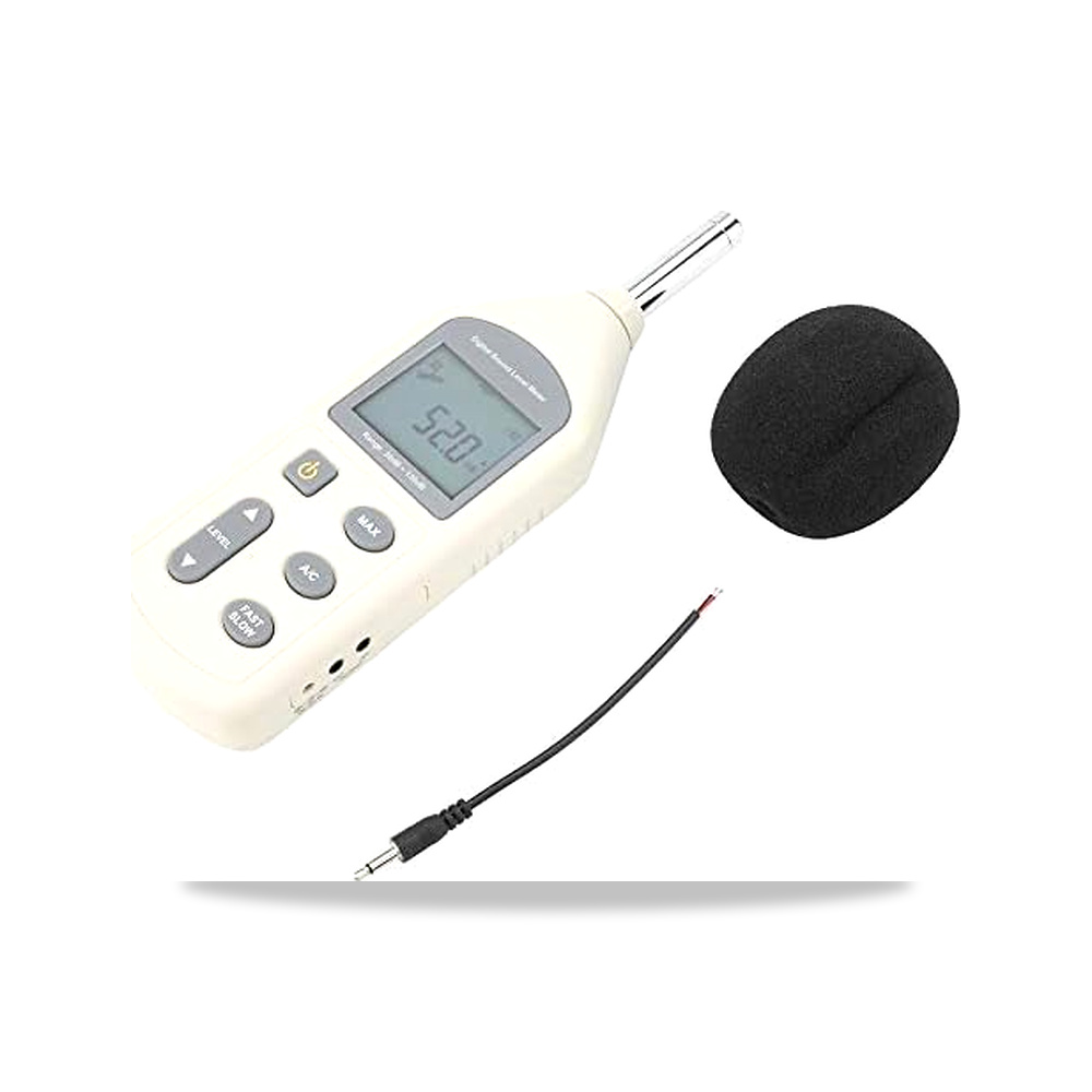 صورة منتج جهاز قياس مستوى الصوت بشاشة LCD رقمية WT1357 بنطاق مزدوج 30-130 ديسيبل/35-130 ديسيبل مع وظيفة ايقاف التشغيل - كود الصنف reemco-2027-1501234 - ماركة يباع من خلال reemco - توريد وتصوير حصري لشركة ريمكو القابضة السعودية