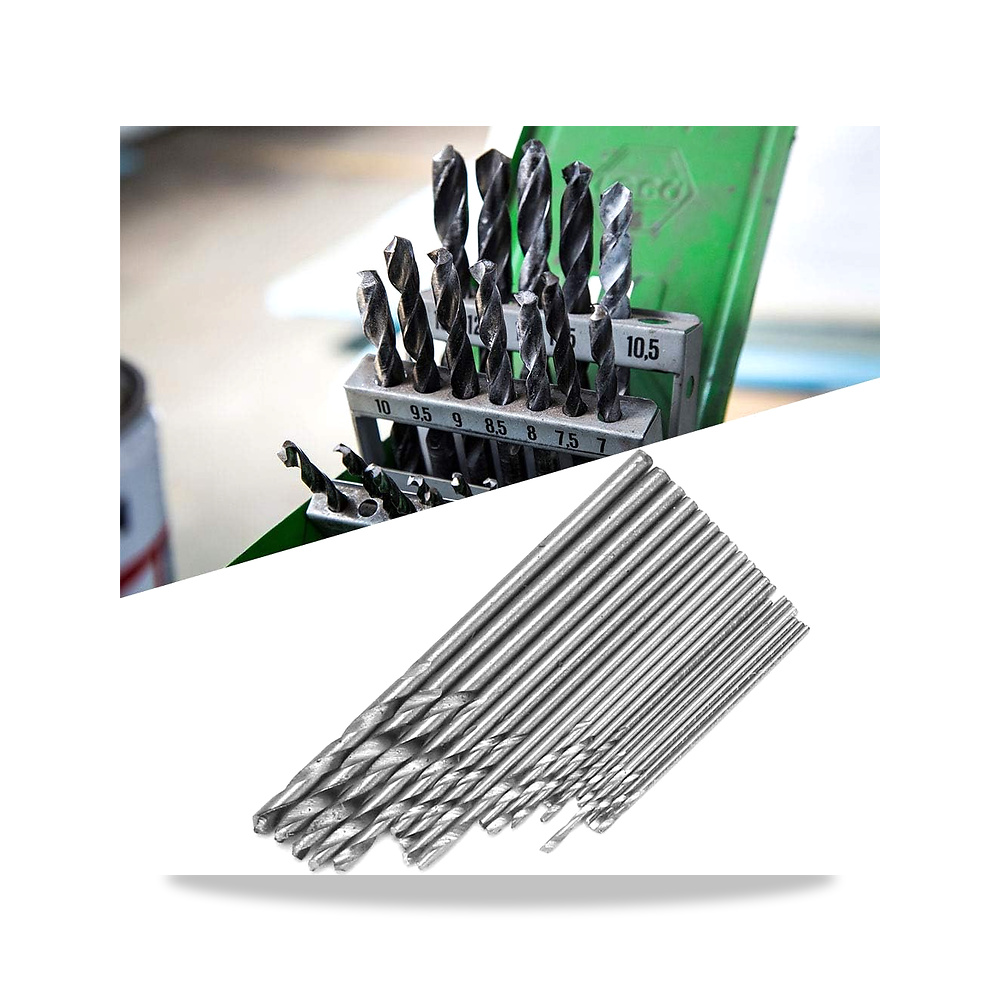 صورة منتج مجموعة لقم مثقاب صغيرة تويست 0.3 ملم – 1.6 ملم من اتش اس، 20 قطعة من اتش اس، لحفر النجارة واصلاح - كود الصنف reemco-2027-1505209 - ماركة يباع من خلال reemco - توريد وتصوير حصري لشركة ريمكو القابضة السعودية