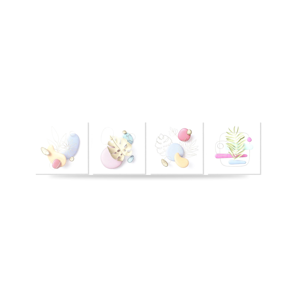 صورة منتج كوادرو لينزو ام دي اف 40 × 1.8 × 40 سم مودرن 4 سورت. AlexandreHouse – اللون مالتي كلرد - كود الصنف reemco-2027-1505404 - ماركة يباع من خلال reemco - توريد وتصوير حصري لشركة ريمكو القابضة السعودية