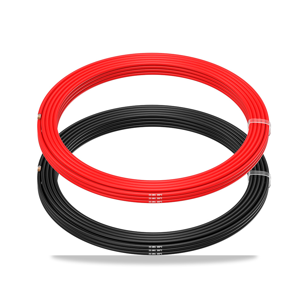 صورة منتج سلك سيليكون 20 AWG من MMOBIEL – كابل نحاسي مقصدر عيار 20، 2 × 16.4 قدم (5 متر) 1 أحمر و1 أسود، سلك مرن عالي - كود الصنف reemco-2027-1507728 - ماركة يباع من خلال reemco - توريد وتصوير حصري لشركة ريمكو القابضة السعودية